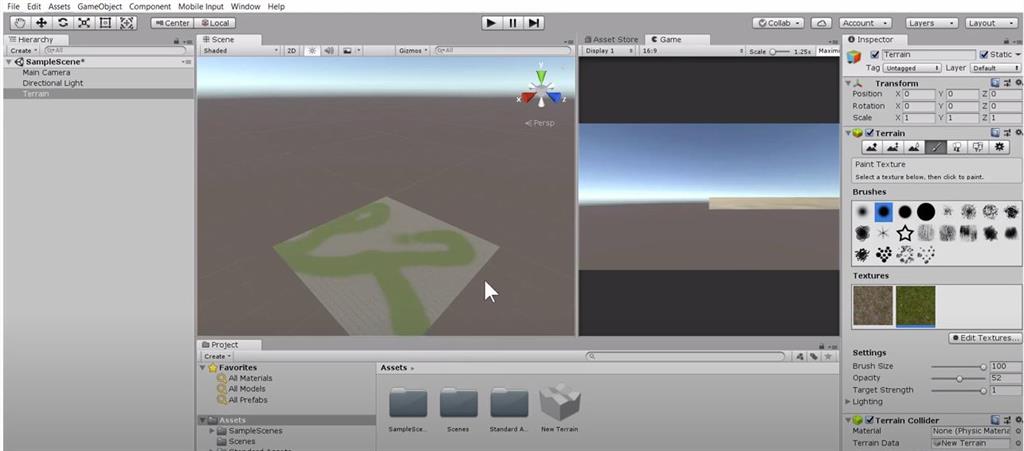 Create A Terrain, Add Trees And Grass In Unity